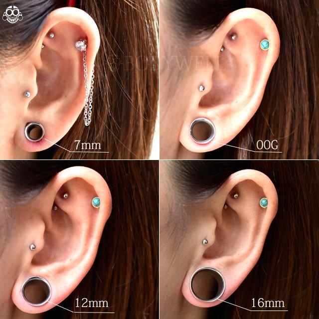ボディピアス 11mm 12mm 13mm 14mm シングルフレア アイレット ハイ
