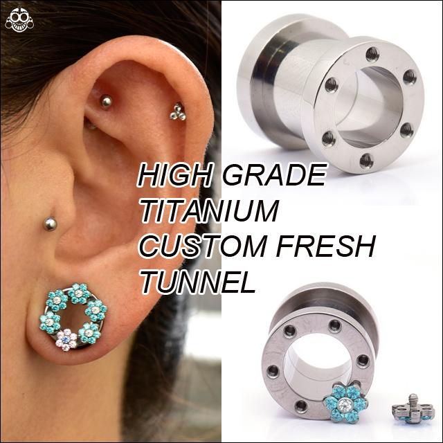 ボディピアス 2g 0g 00g 自分でカスタム出来る ハイグレード 医療用 チタン インターナル フレッシュトンネル 拡張ピアス 1000c168 Bodywell 通販 Yahoo ショッピング