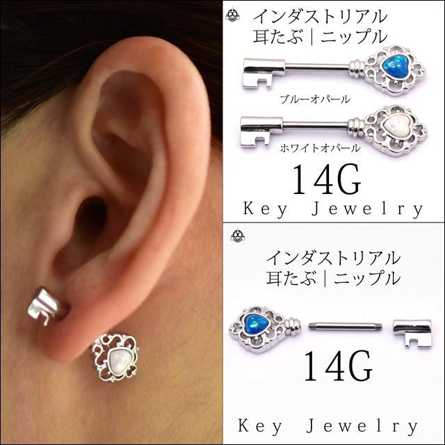 14g 鍵 Key ロブ 軟骨ピアス インダストリアル ニップル ストレートピアス ボディピアス 1000c1 Bodywell 通販 Yahoo ショッピング