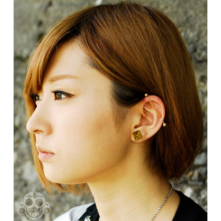 ボディピアス 12mm 14mm 16mm 早い者勝ち タイガーアイ スクエア 
