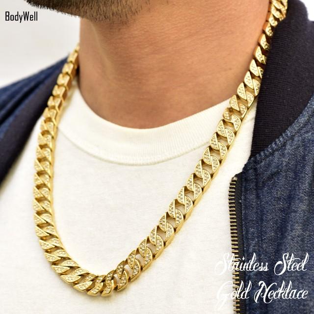 ゴージャス Hip Hop ゴールド ごつめ 極太チェーンネックレス ステンレス ネックレス メンズアクセ ペンダントネックレス 1000c762 Bodywell 通販 Yahoo ショッピング