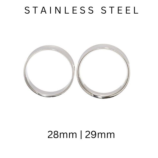 ボディピアス 28mm 29mm ステンレスピアス リデュースドフレア ダブル