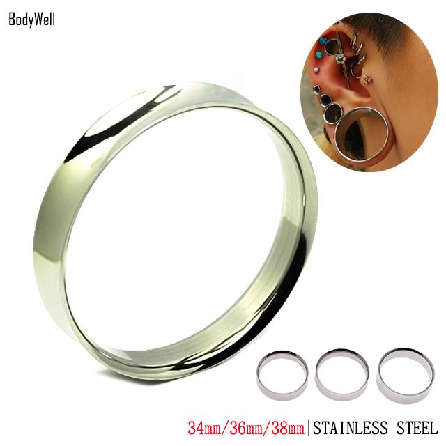 ボディピアス 34mm 36mm 38mm ステンレスピアス リデュースドフレア