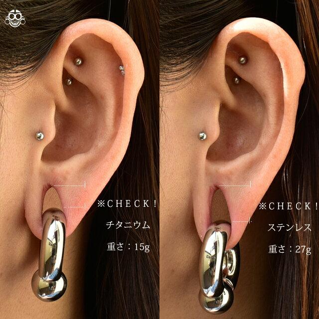 金属アレルギー対応 ボディピアス リングピアス 12mm(1/2") 全5色 高品質チタン ホールに優しい 付けやすい インターナルキャプティブリングピアスの画像