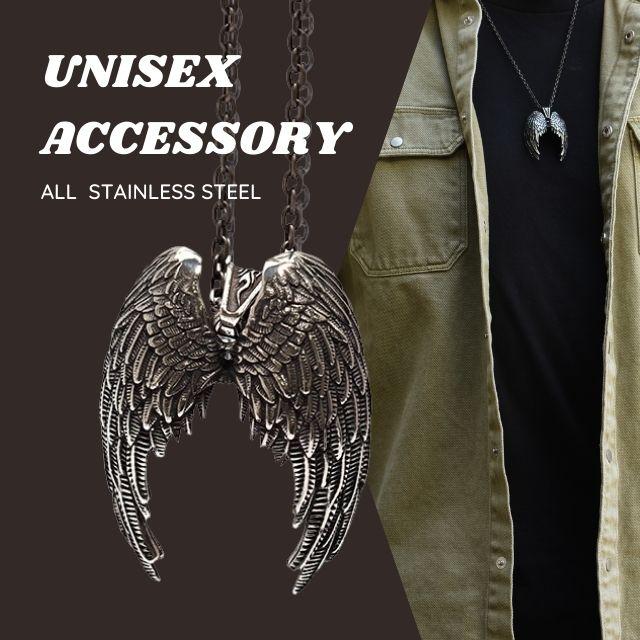 ブレスレット メンズ エンジェルウイング 天使の翼 フェザー ごつめ