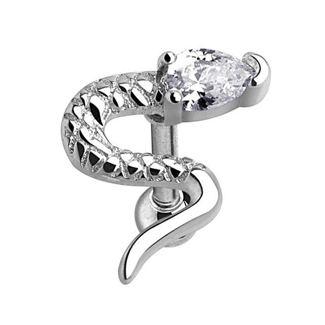 K18YG 蛇ピアス 二つセット K18YG 蛇ピアス 二つセット