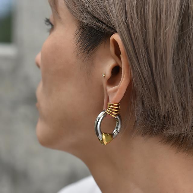 ボディピアス 2g 3WAY ハートピアス マグネット 磁石 ワンタッチピアス