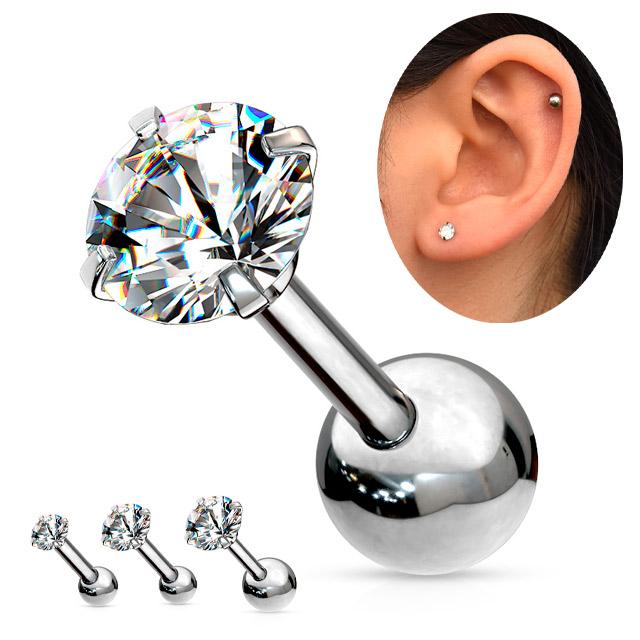 ボディピアス 16g ジルコニア ストーンピアス 軟骨ピアス ロブピアス