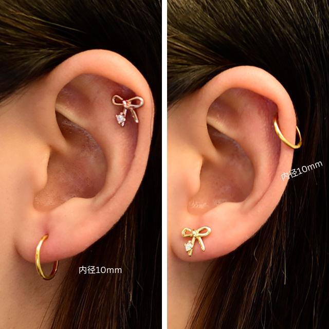 16G 24金ゴールドPVD ワンタッチピアス つけっぱなし ピアス