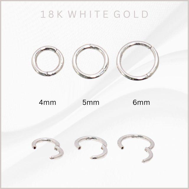 K18 18G 18金 ホワイトゴールド 内径5mm 18K 金属アレルギー対応
