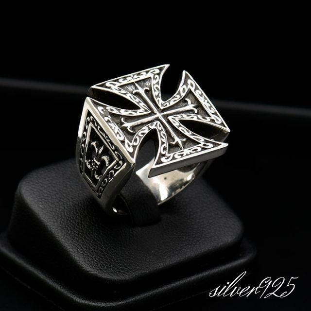 シルバー 指輪 メンズ リング WestCoast クロス バイカー アクセサリー