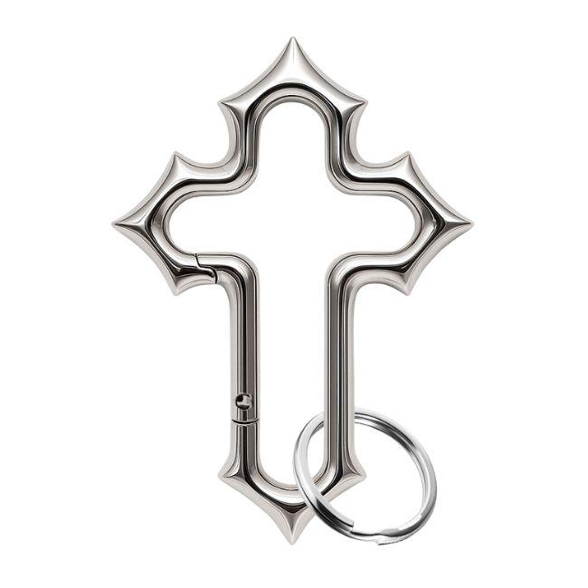 キーホルダー キーリング クロス 十字架 ロック ゴシック ストリート