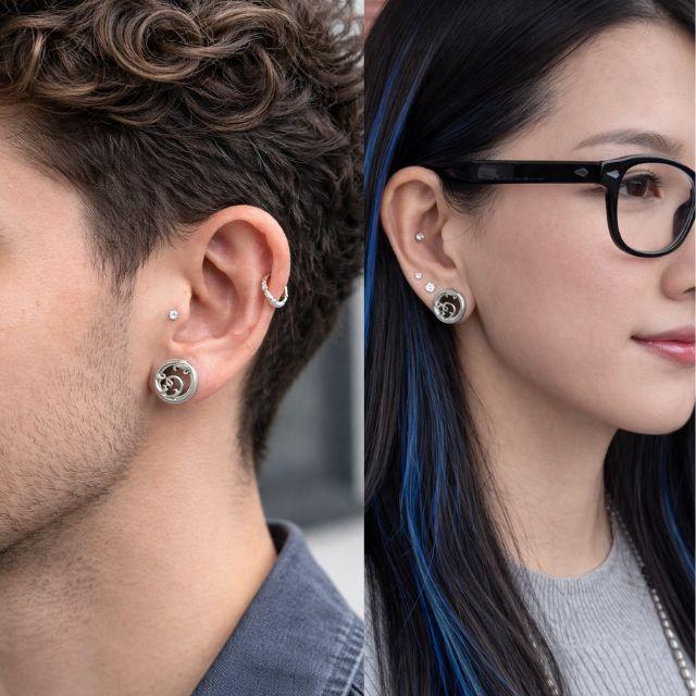 一粒ダイヤモンド ピアス 0.23ct 18G 16G 14G チタン 金属アレルギー対応 立爪 レディース 軟骨ピアス ヘリックス ロブ 上品 ギフトの画像