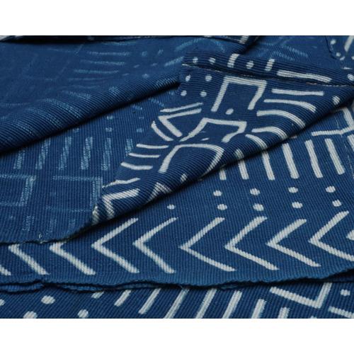 アフリカ マリ 藍染め布 インディゴ クロス 大判 LLサイズ No.100