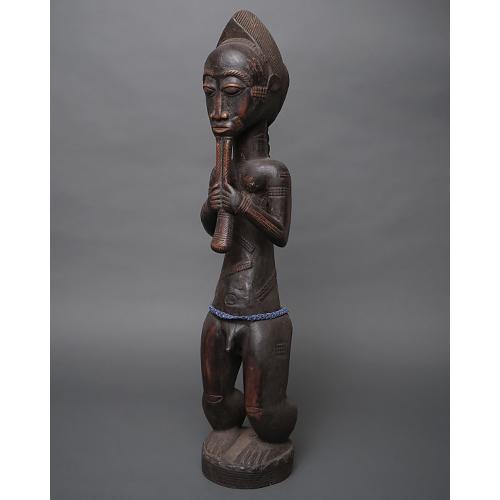 アフリカ コートジボワール バウレ族 男性 座像 立像 人形 No,5