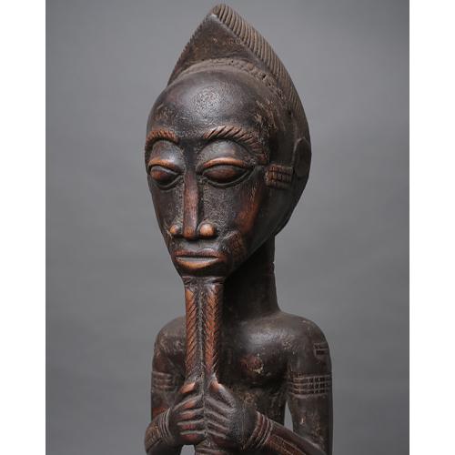 アフリカ コートジボワール バウレ族 男性 座像 立像 人形 No,5