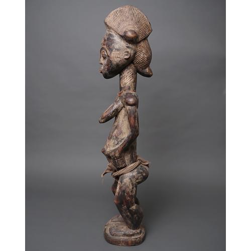 アフリカ コートジボワール バウレ族 女性 座像 立像 人形 No,6