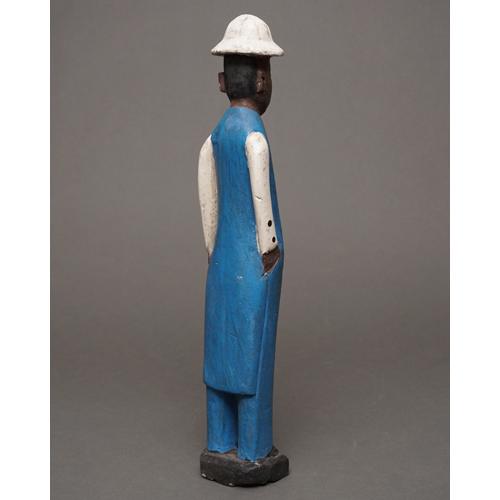 アフリカ コートジボワール コロン人形 Lサイズ No.30 水色のビジネス