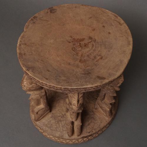 アフリカ マリ ドゴン族 スツール No.2 木彫り 腰掛 椅子