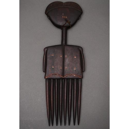 西アフリカ アシャンティ族櫛壁掛 Old African Trivalart