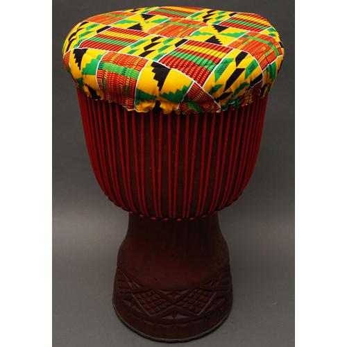 アフリカン ジェンベ　ケース付き！ アフリカ 民族楽器 ジャンベ ヘッドカバー No.219 アフリカンワックス