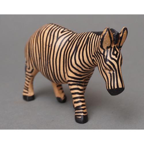 アフリカ　ケニア　シマウマ　木彫り　置き物　Mサイズ　オブジェ　彫刻　動物｜bogolanmarket｜02