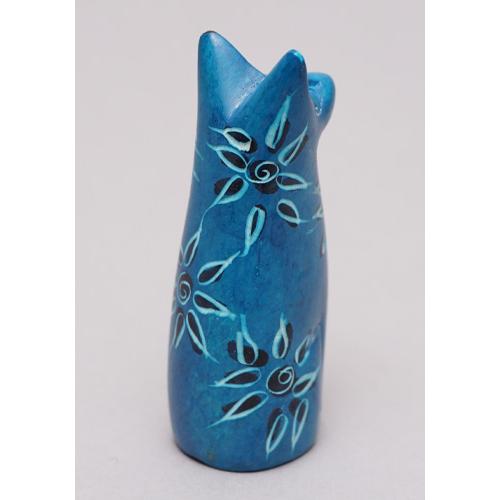 アフリカ ケニア ソープストーン 置物 子猫さん 30番 オブジェ 置物