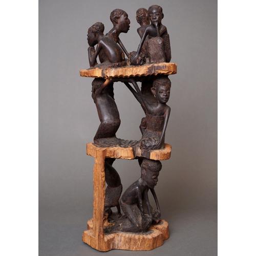 アフリカ　タンザニア　マコンデ　52cm　木彫り　立像　黒檀　一刀彫 : makonde52cm : ボゴランマーケット - 通販 -  Yahoo!ショッピング