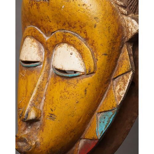 アフリカ コートジボワール バウレ族 マスク 仮面 No.479 木彫り
