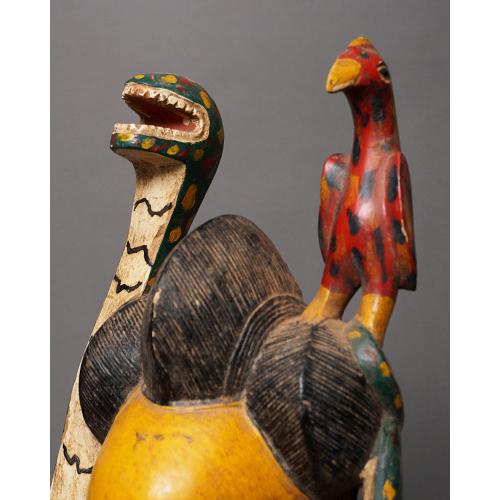 アフリカ コートジボワール グロ族 ザウリ マスク 仮面  木彫り