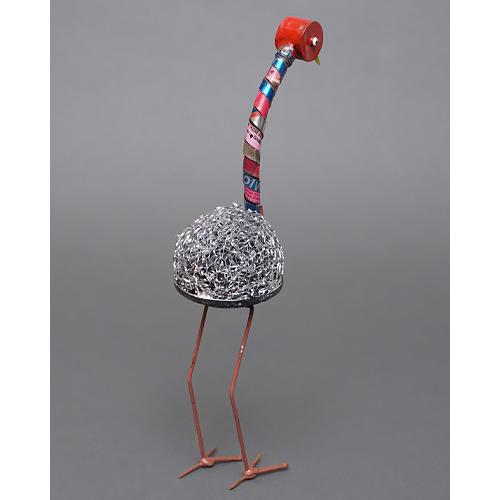 アフリカ マリ リサイクルアート ダチョウ No.2 廃材アート アフリカ