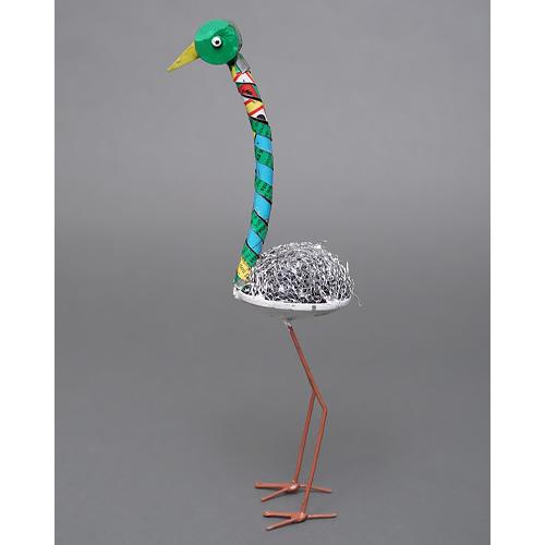 アフリカ マリ リサイクルアート ダチョウ No.7 廃材アート アフリカ