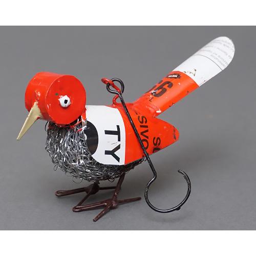 アフリカ マリ リサイクルアート 小鳥 No.6 廃材アート アフリカ雑貨
