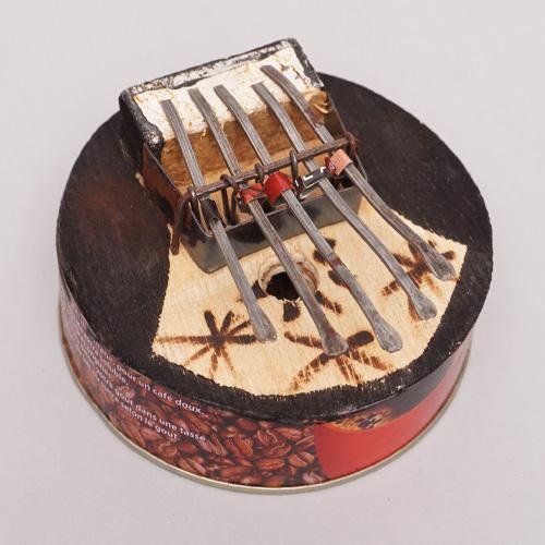 アフリカ ブルキナファソ 空き缶 サンザ （丸型） 親指ピアノ カリンバ