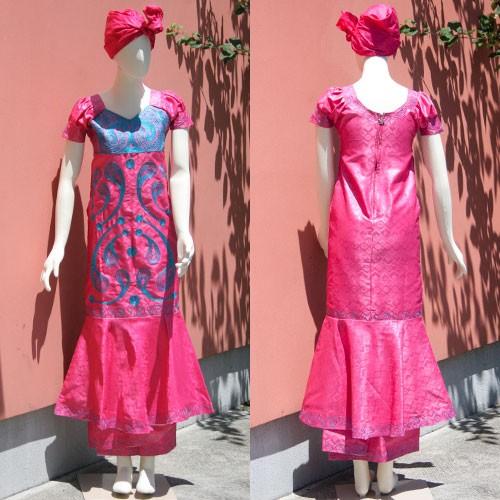 アフリカ セネガル バゼン 刺繍 ドレス アフリカンワックス No.1