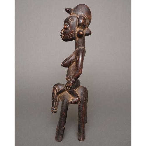 アフリカ コートジボワール セヌフォ族 座像 立像 人形 No,1