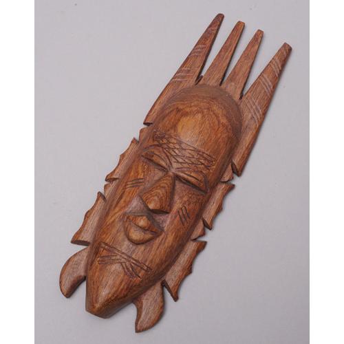 アフリカ木彫りのマスクビーズ装飾