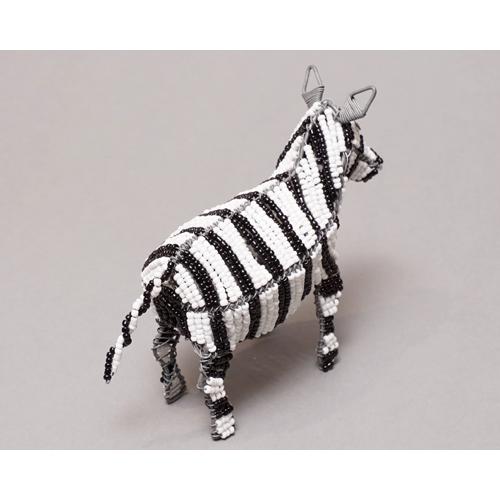 アフリカ ケニア ワイヤーアート ビーズアニマル （シマウマ） 針金