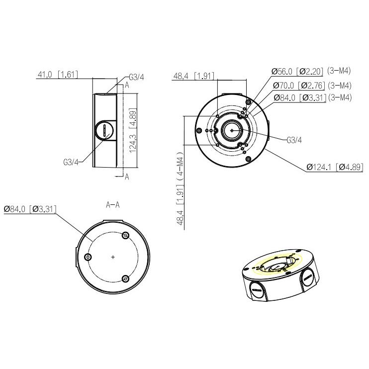 ジャンクションボックス PFA130-E Dahua 防犯カメラ用 取付ボックス
