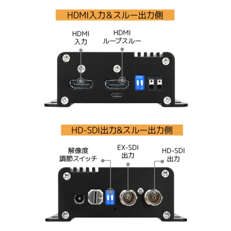 SeeEyes HD-SDI/HDMI コンバーターセット HDMI to HD/EX-SDI コンバーター 防犯カメラ 映像機器用 HD/EX-SDI対応