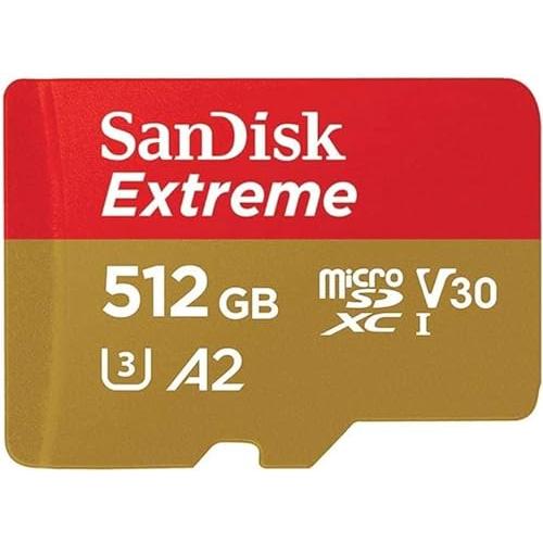 MicroSDXC UHS-I カード 512GB Extreme A2超高速タイプ （読込最大190MB/s 書込最大130MB/s）