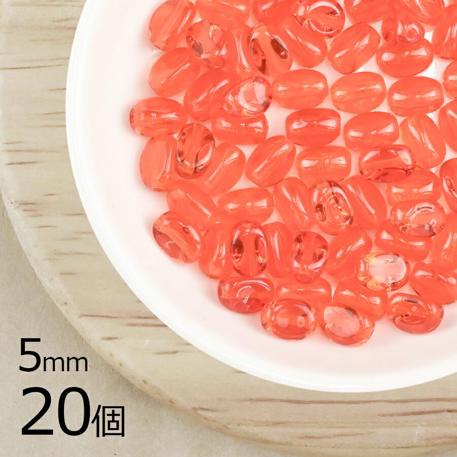 チェコビーズ 3面プレスト オーバル 三角 ヒヤシンス 約5mm 20個