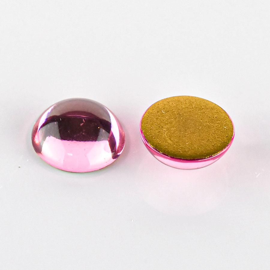 2個 クリスタル #2090 カボション ローズ ピンク系 約10mm 手芸 材料