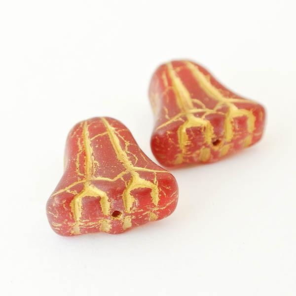 チェコビーズ ベルフラワー17mm ガーネット 1個 パーツ アクセサリー