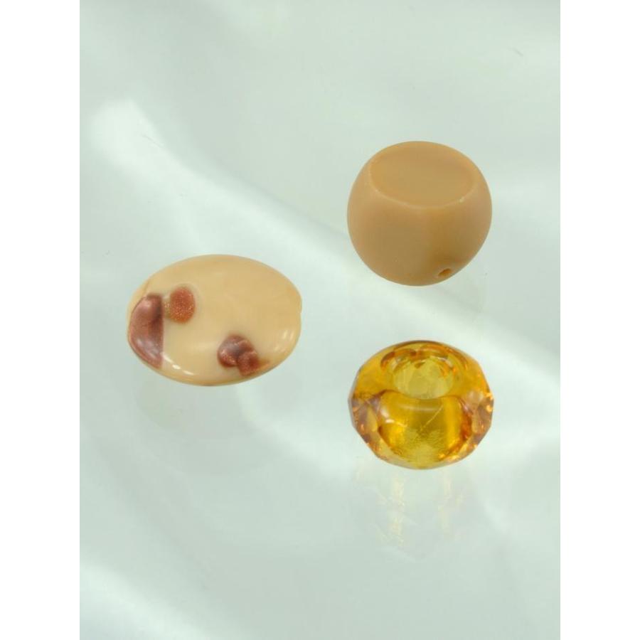 チェコビーズ ボヘミアビーズの宝箱 トパーズベージュコンビ