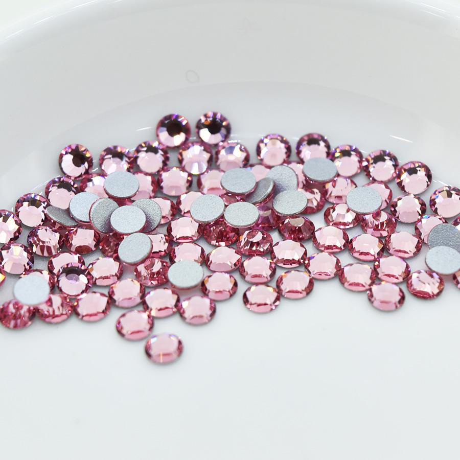 フラットバック VIVA12 プレシオサ SS16 ライトローズ F クリスタル