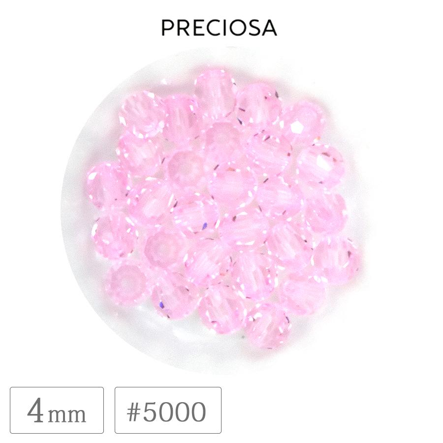 プレシオサ #5000 ビーズ 4mm ピンクサファイア ダイヤカット ラウンド