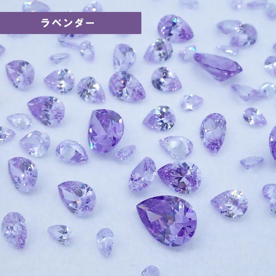 キュービックジルコニア 落っこちる ペアシェープ AAA 6×4粍 全10色 5個/100個 一部分 付属品 石ころ お手手御手伝いさん
