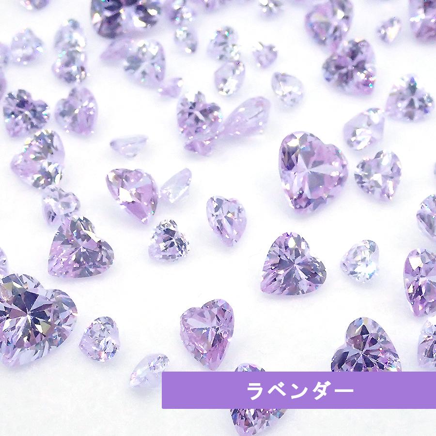 キュービックジルコニア ハート AAA 10×10mm 全3色 パーツ クリスタル