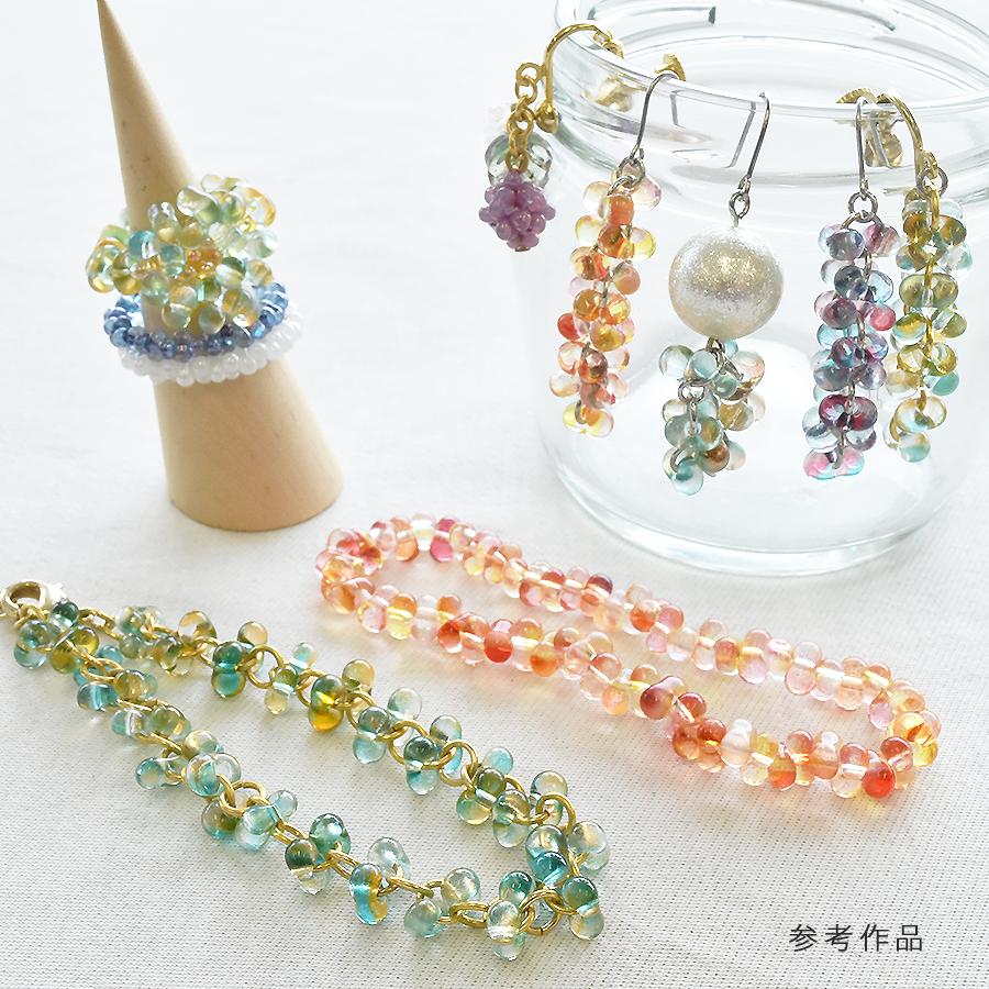 チェコビーズ ファルファーレ 2×4mm セピア シードビーズ ガラス
